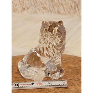 Vintage 1996 Lenox Collection "Grace" Crystal Cat Paperweight